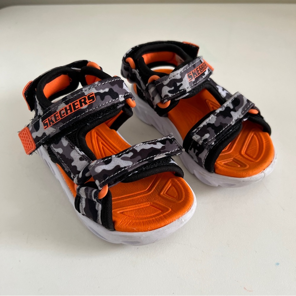 Skechers Sneaker Sandals Camouflage Hypno Velcro Water Baby Kids Toddler Size 6